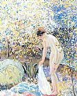 Frederick Carl Frieseke Canvas Paintings - Cherry Blossoms